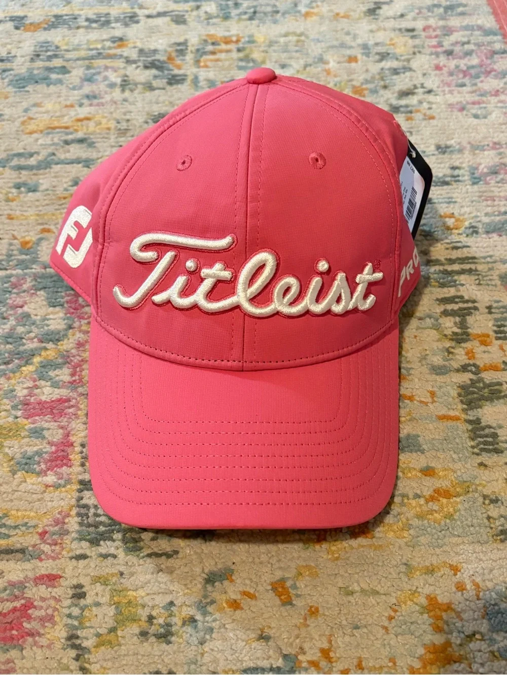 Titleist Womans Coral Pink Embroidered Golf Hat